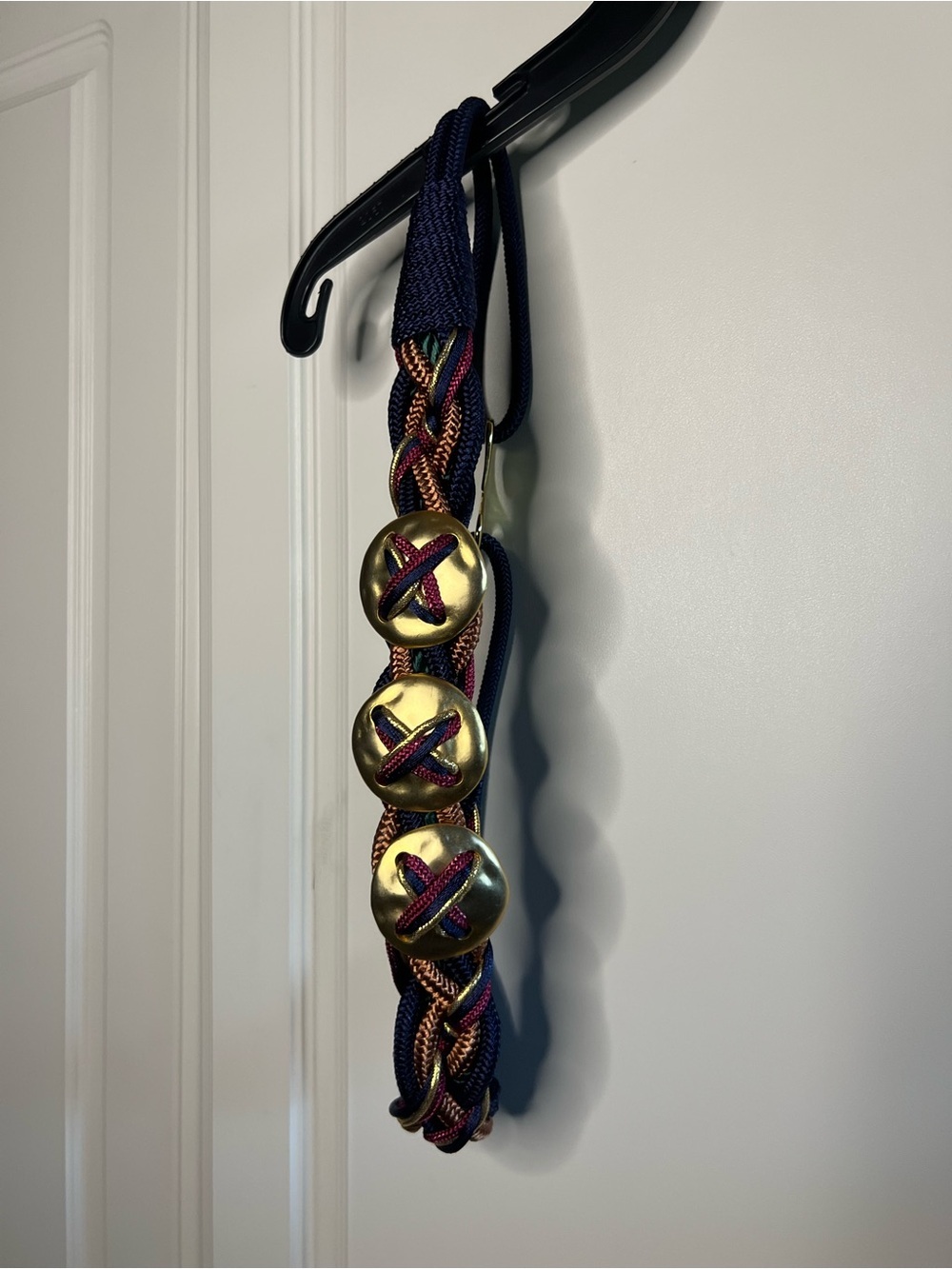 Vintage Braided Rope Belt Gold Hardware - Picture 5 of 9